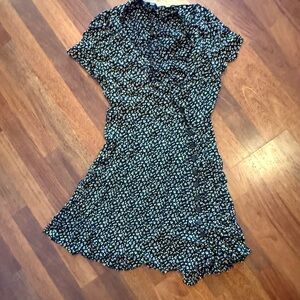 Madewell Ditsy Daisy Floral Black Dress